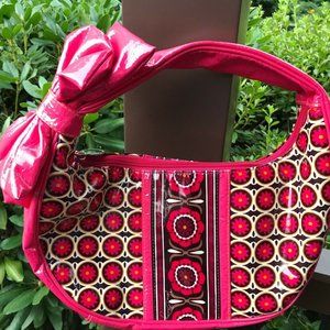 Vera Bradley Pink Floral Patent leather Purse Bag